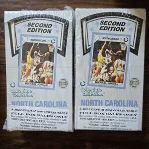 UNC North Carolina Collegiate Collection Sealed Box 36 Packs/288 Cards 4 Jordans